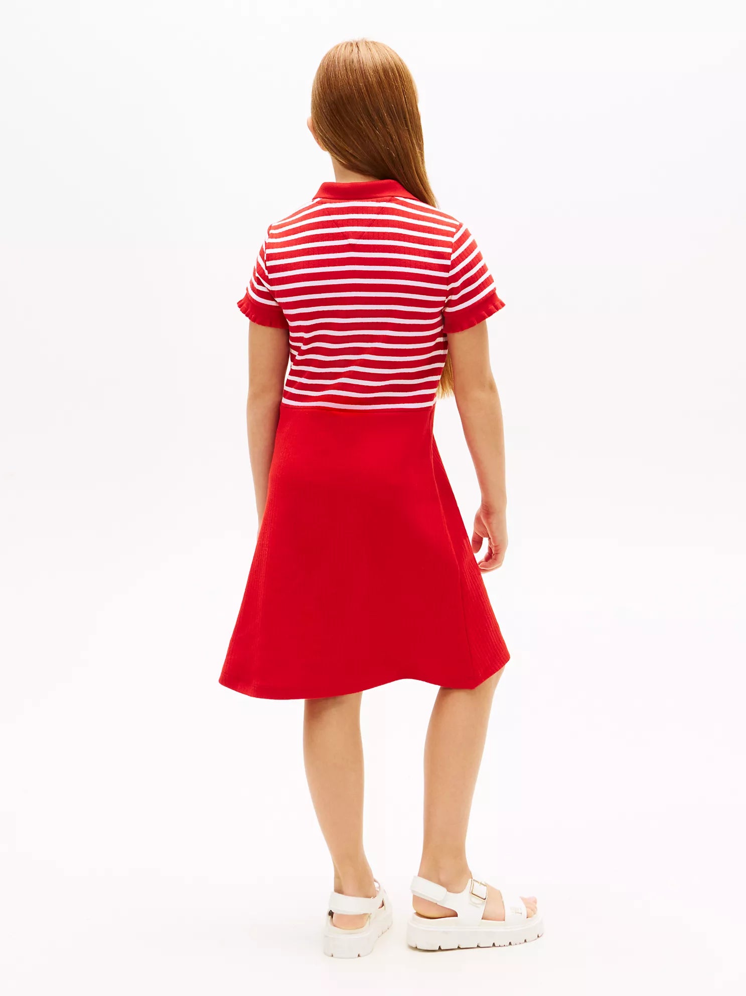 Girls Kids' Stretch Polo Skater Dress Tommy Hilfiger