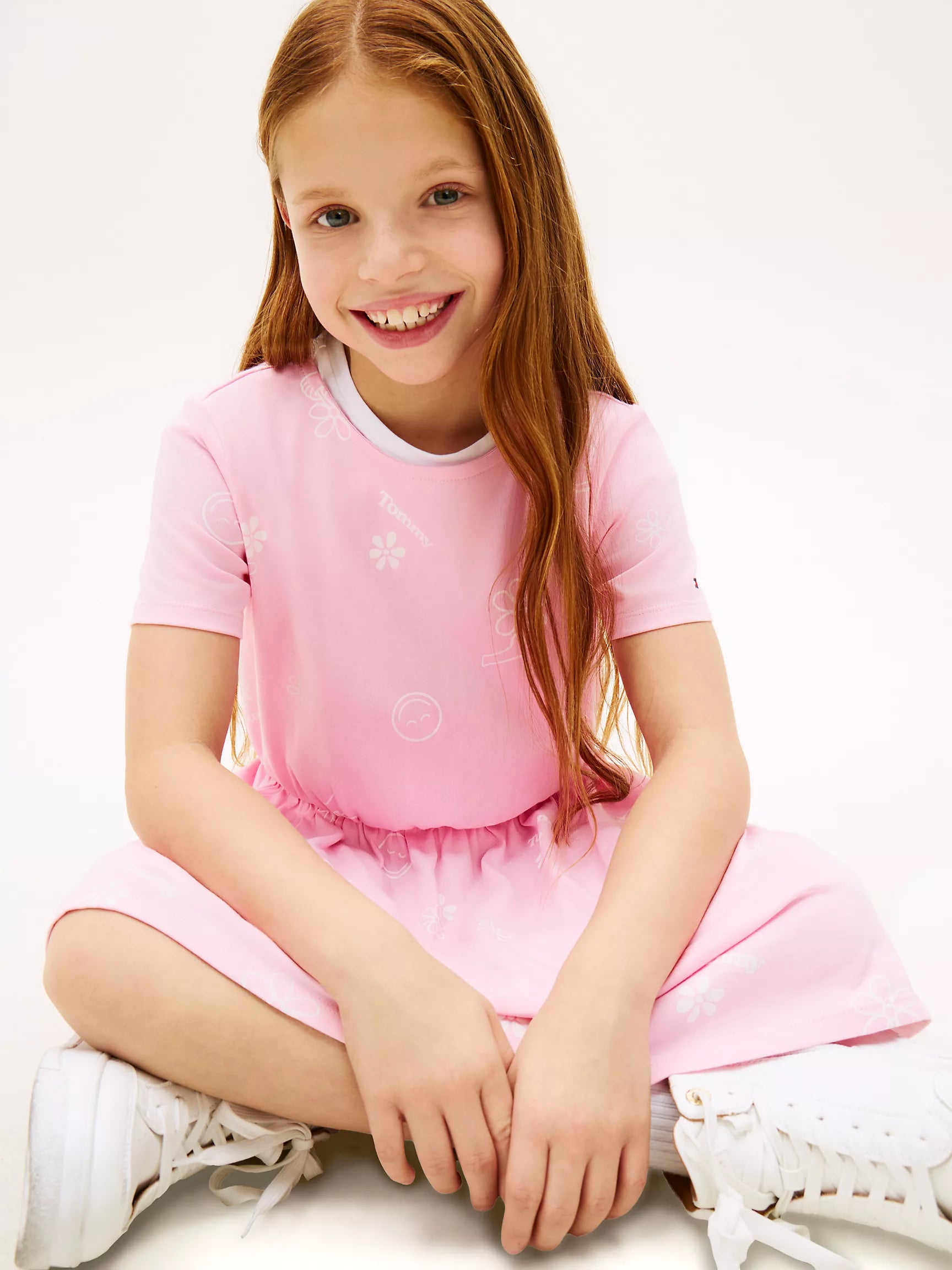 Kids' Spring Graphic T-Shirt Dress 12-14