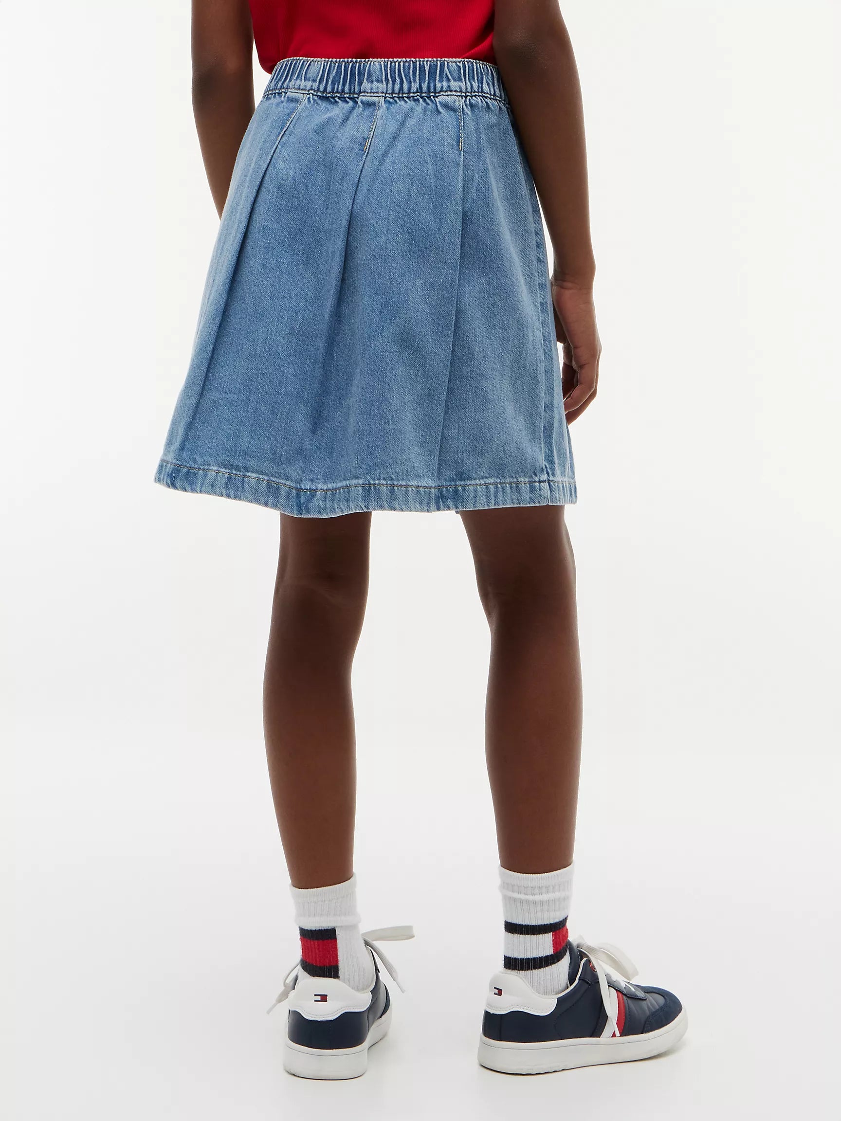 Kids' Pleated Denim Skirt