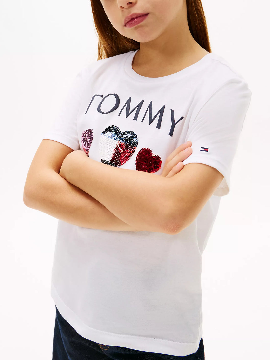 Kids' Sequin Heart Logo T-Shirt