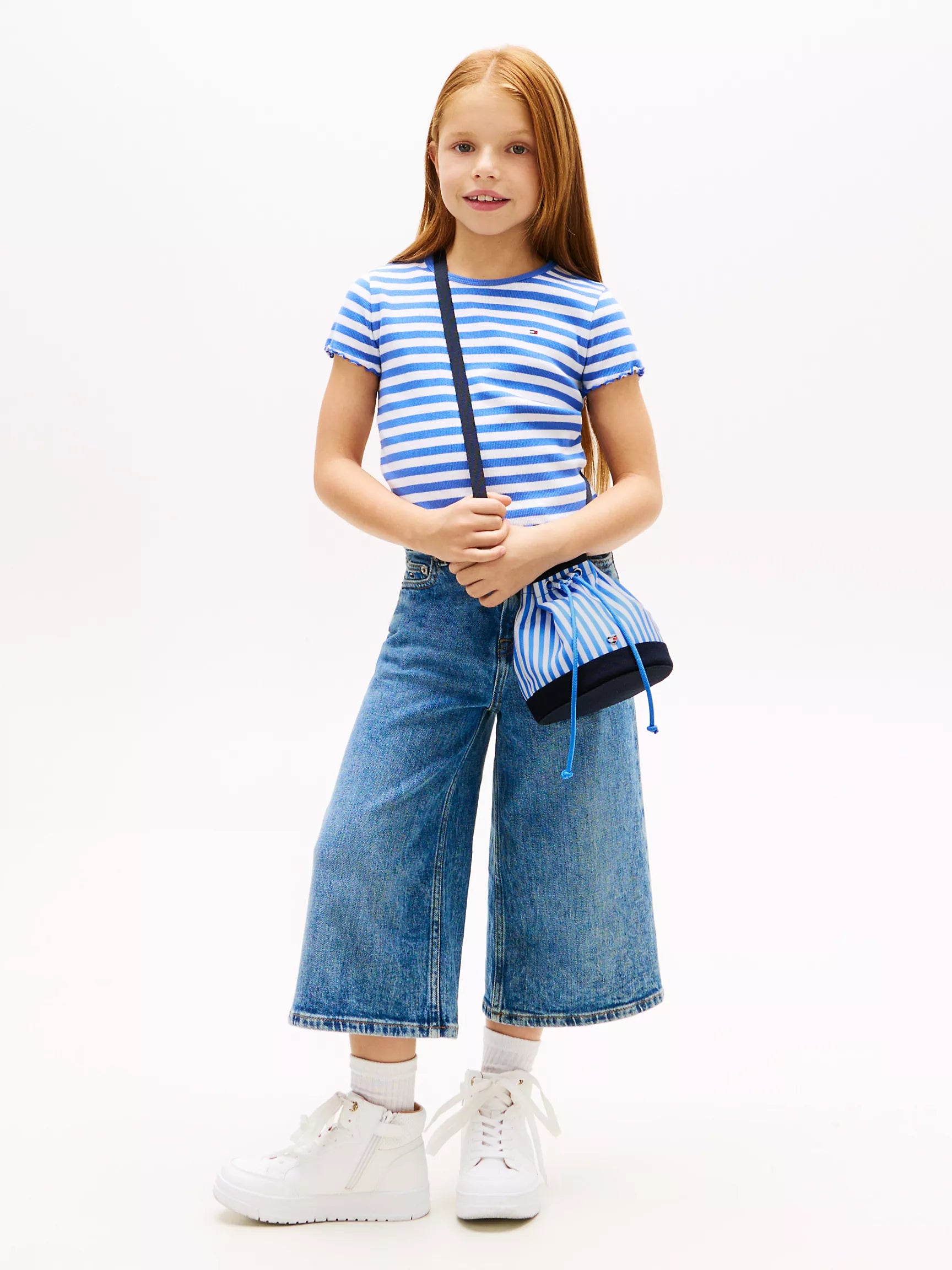 Kids' Striped Canvas Bucket Bag