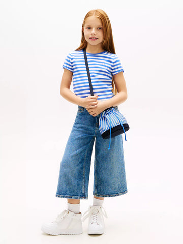 Kids' Striped Canvas Bucket Bag
