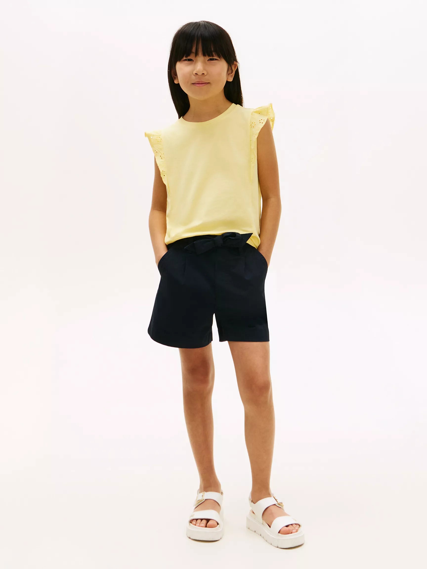 Kids' Embroidered Eyelet Flutter T-Shirt