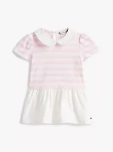 Babies' Stripe Mixed Media Dress