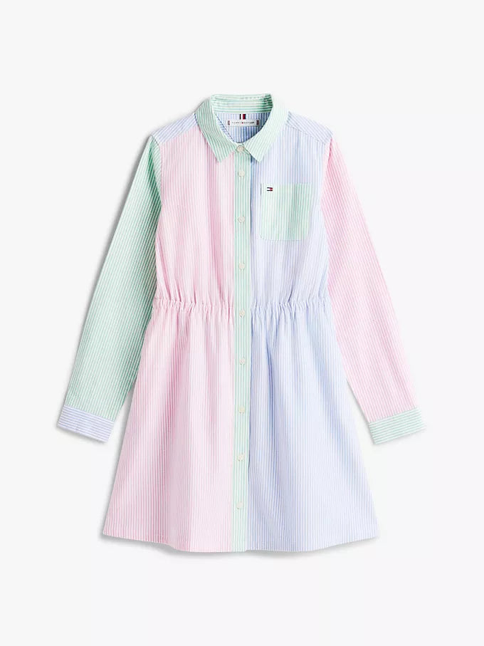 Kids' Mixed Stripe Stretch Shirtdress