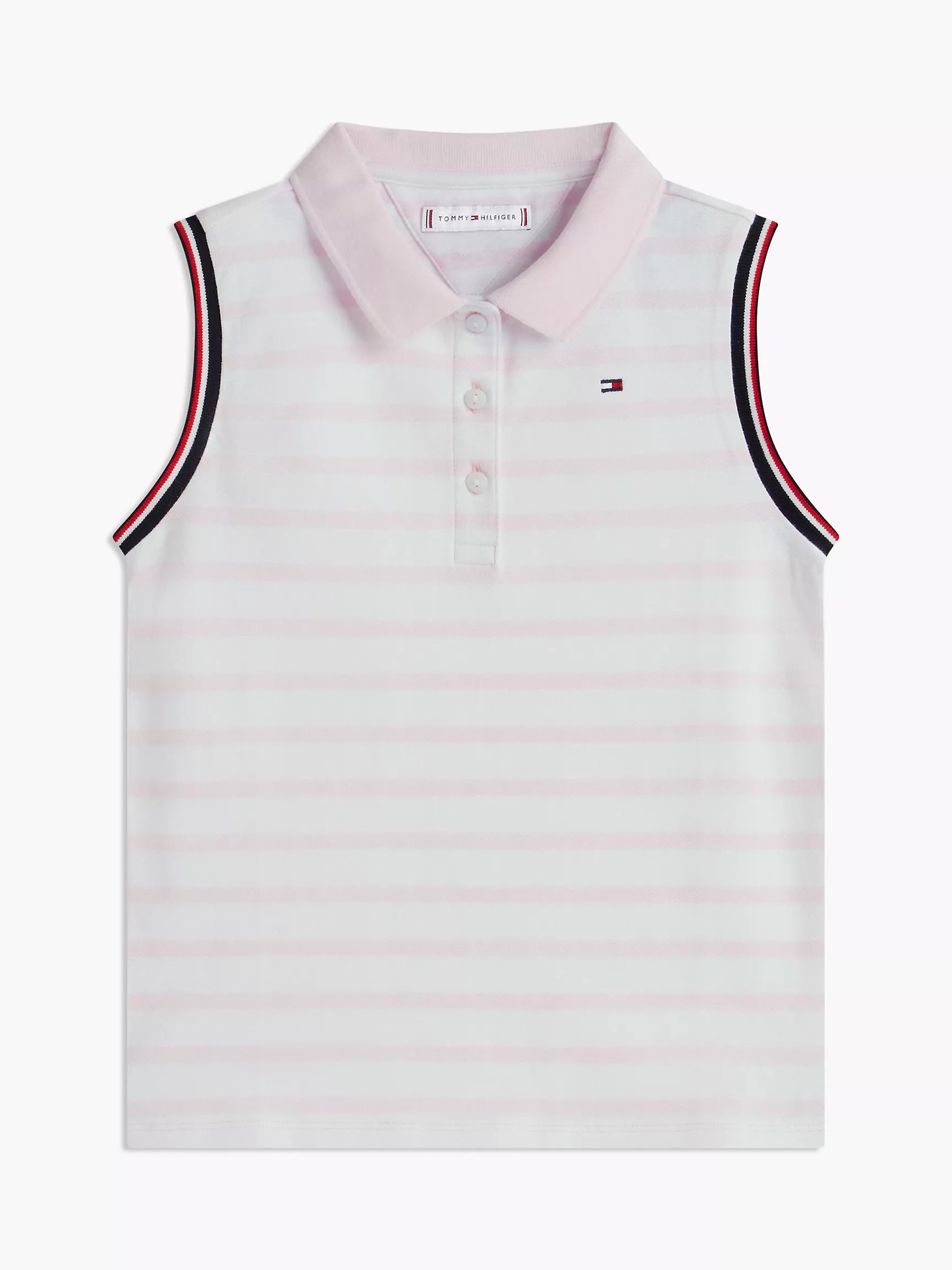Kids' Stripe Sleeveless Stretch Polo