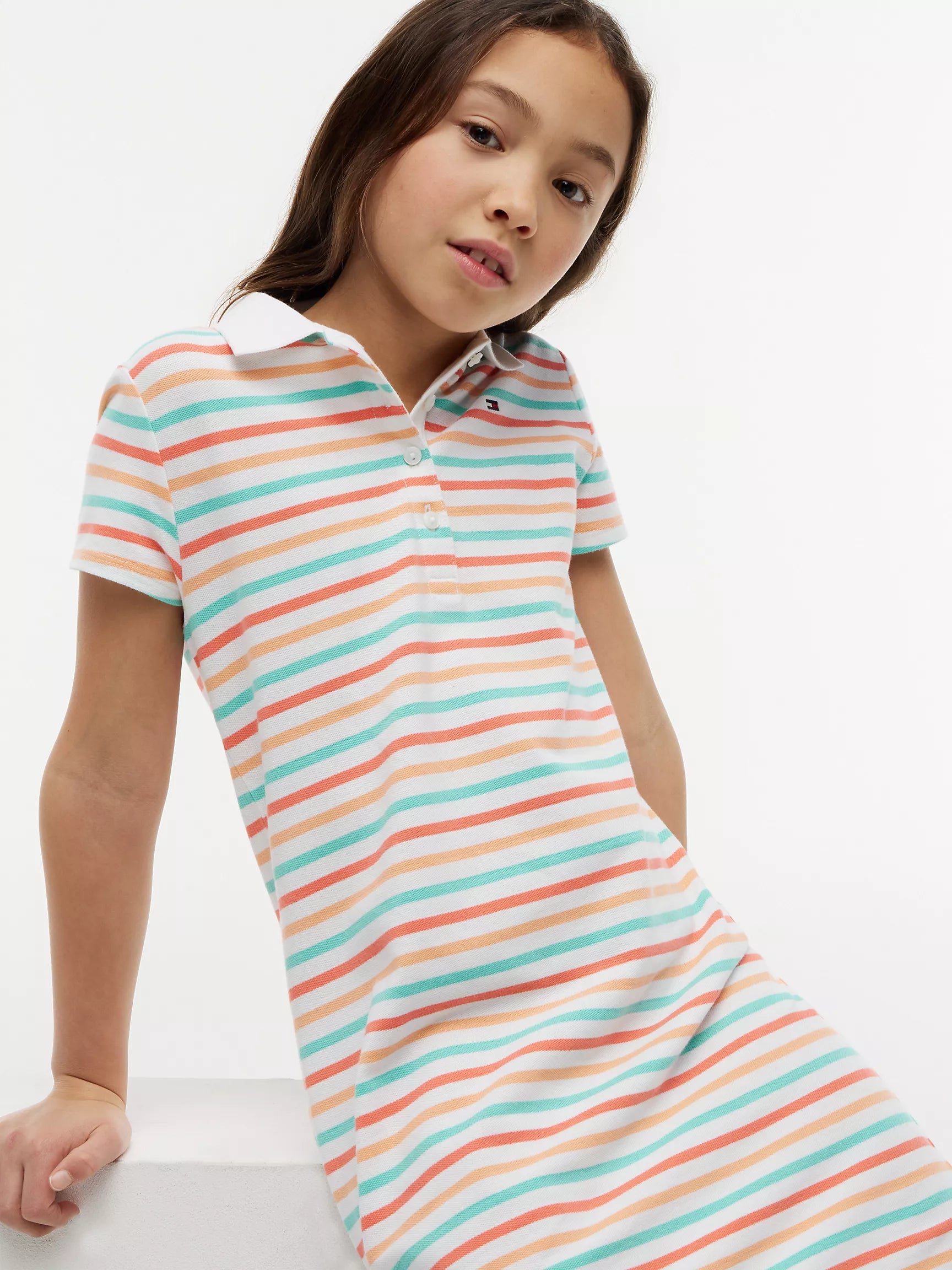 Kids' Multistripe Polo Dress