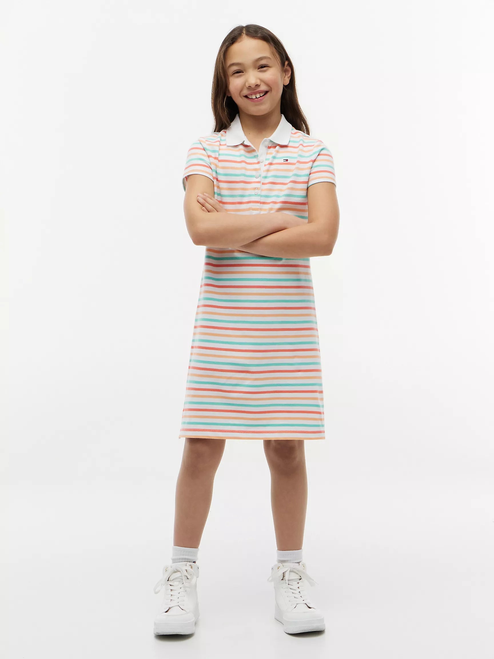 Kids' Multistripe Polo Dress