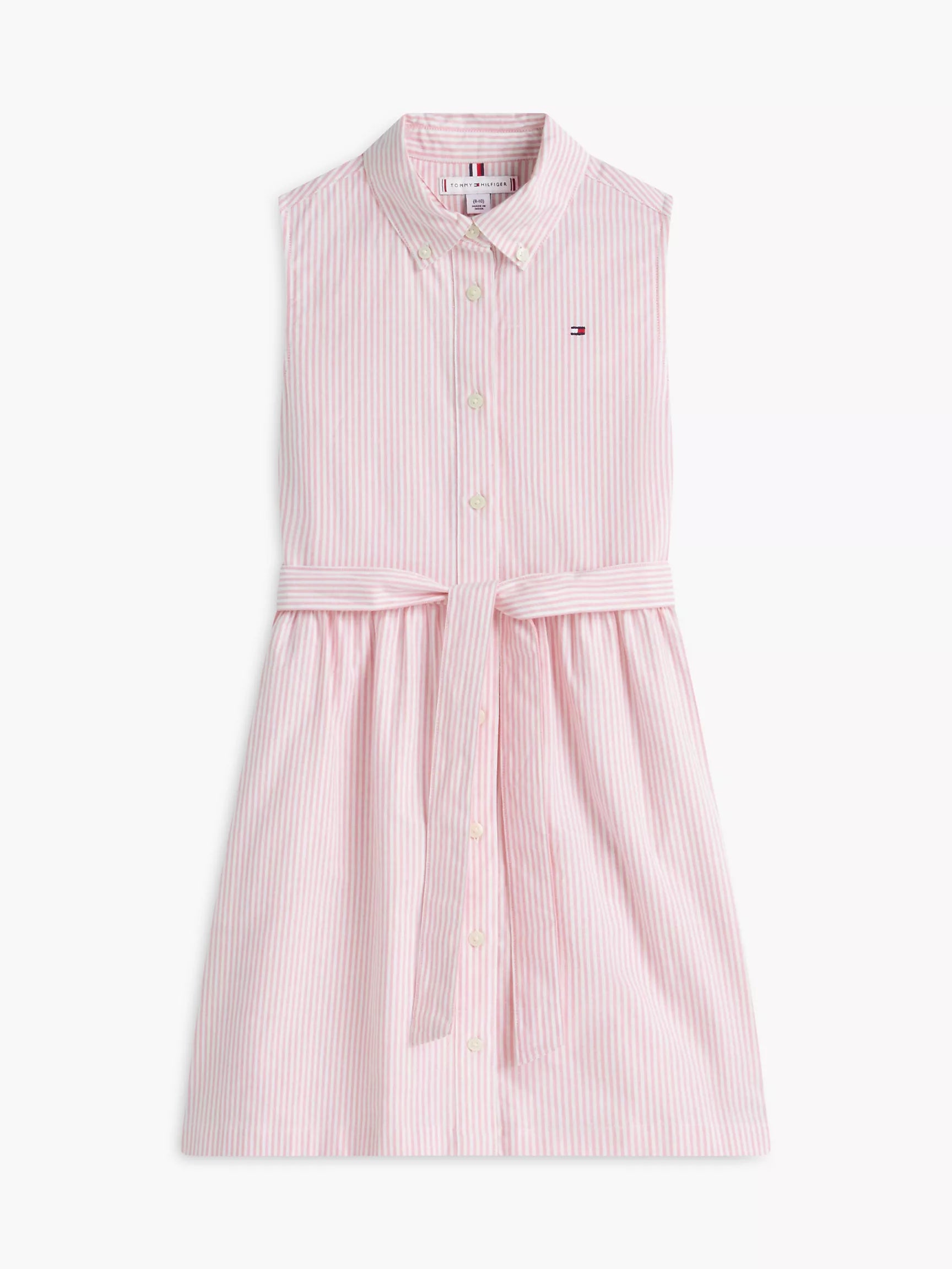 Kids' Sleeveless Belted Shirtdress