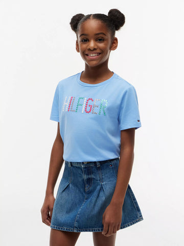 Kids' Sequin Hilfiger Logo T-Shirt