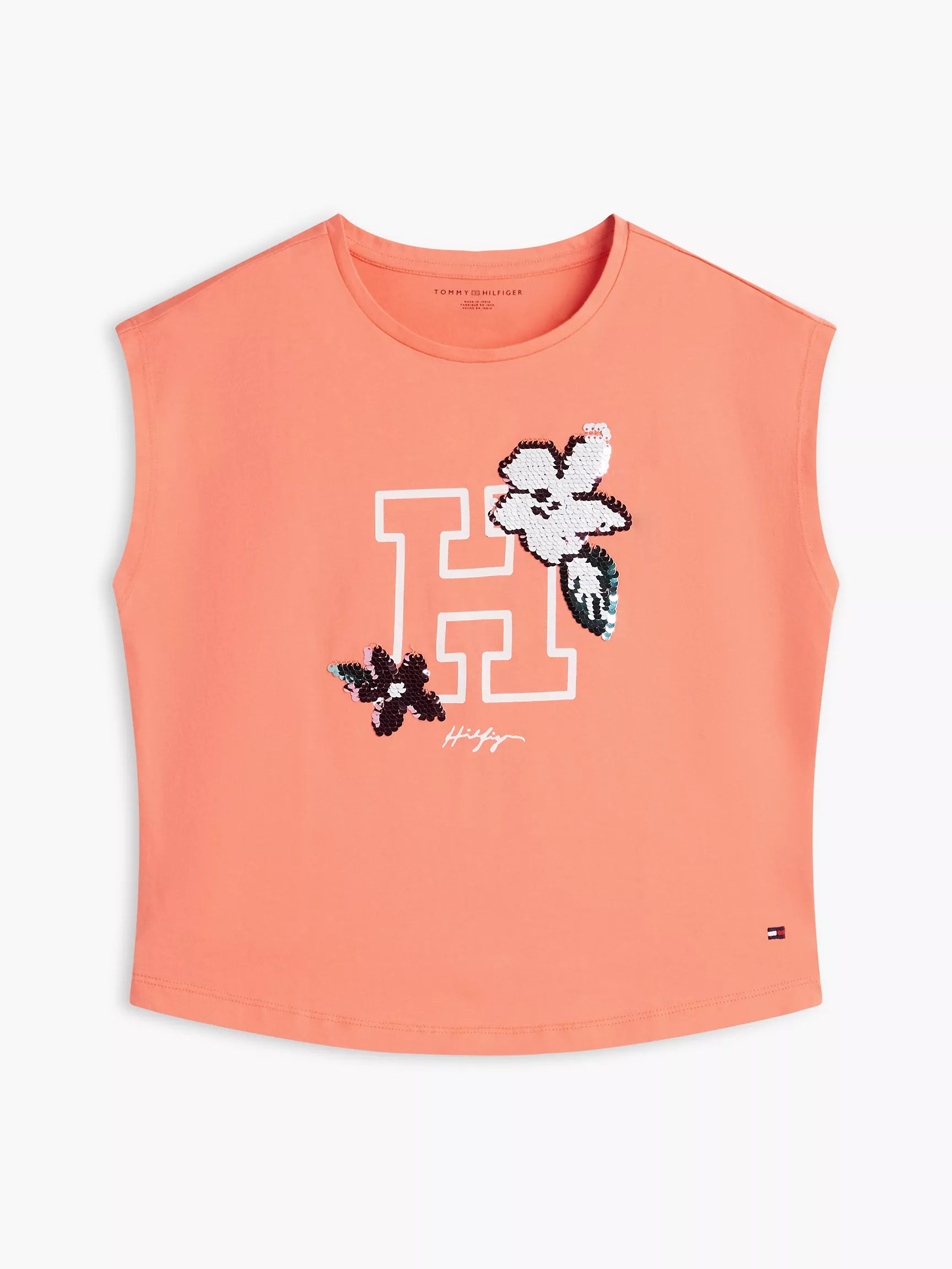 Kids' Flip Sequin Floral Logo T-Shirt