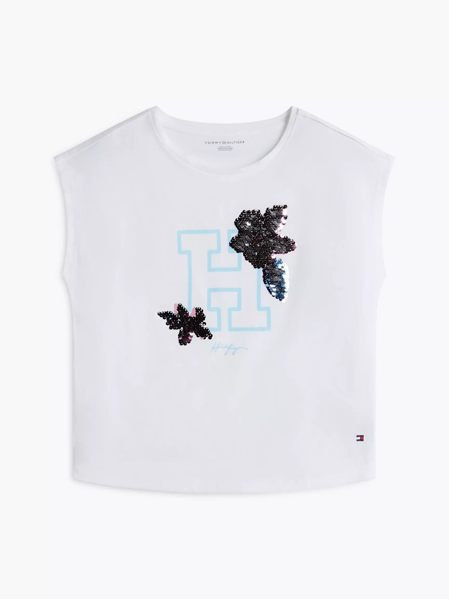 Kids' Flip Sequin Floral Logo T-Shirt