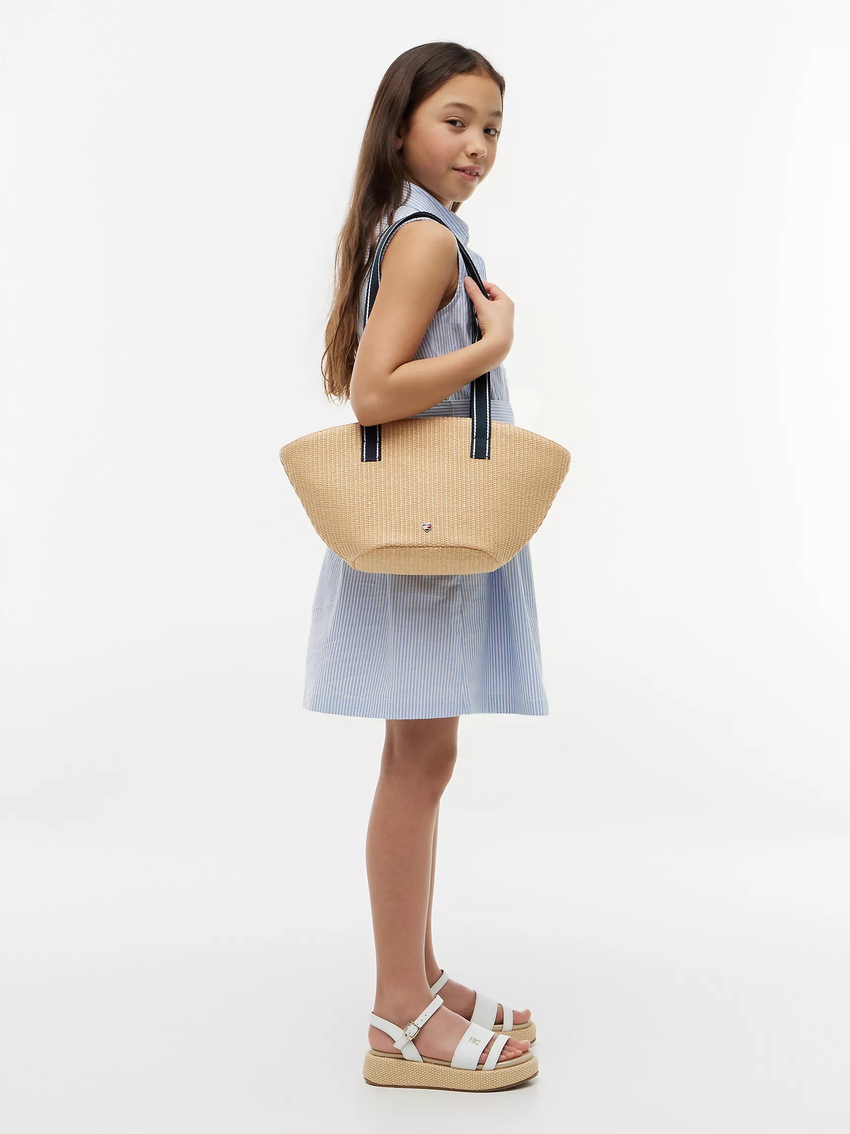 Kids' Raffia Shoulder Bag