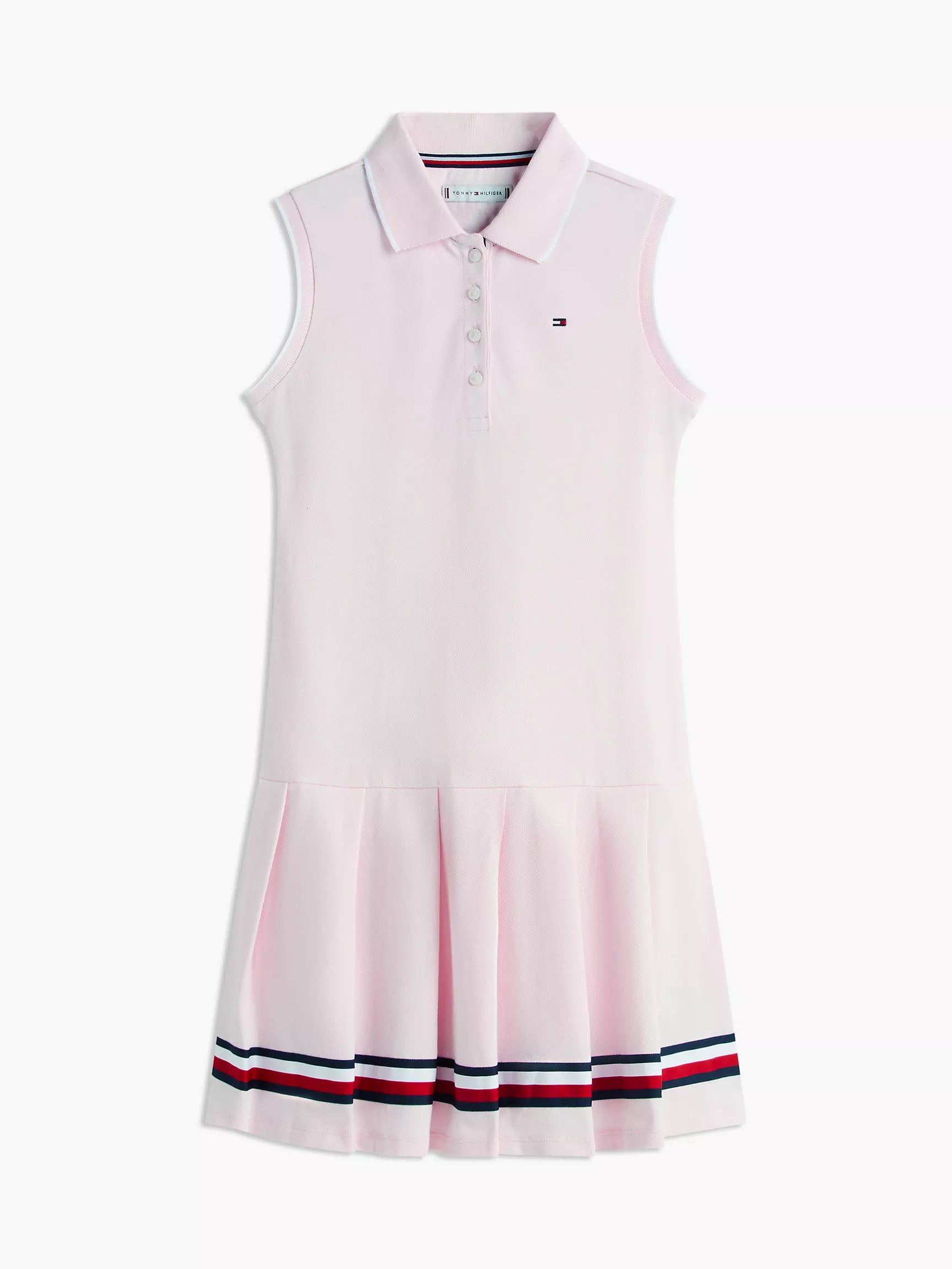 Kids' Sleeveless Pleated Polo Dress