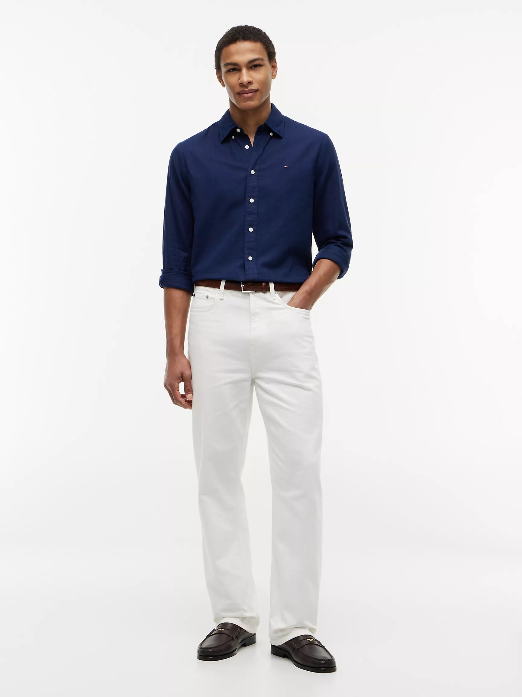 Regular Fit Linen-Blend Shirt