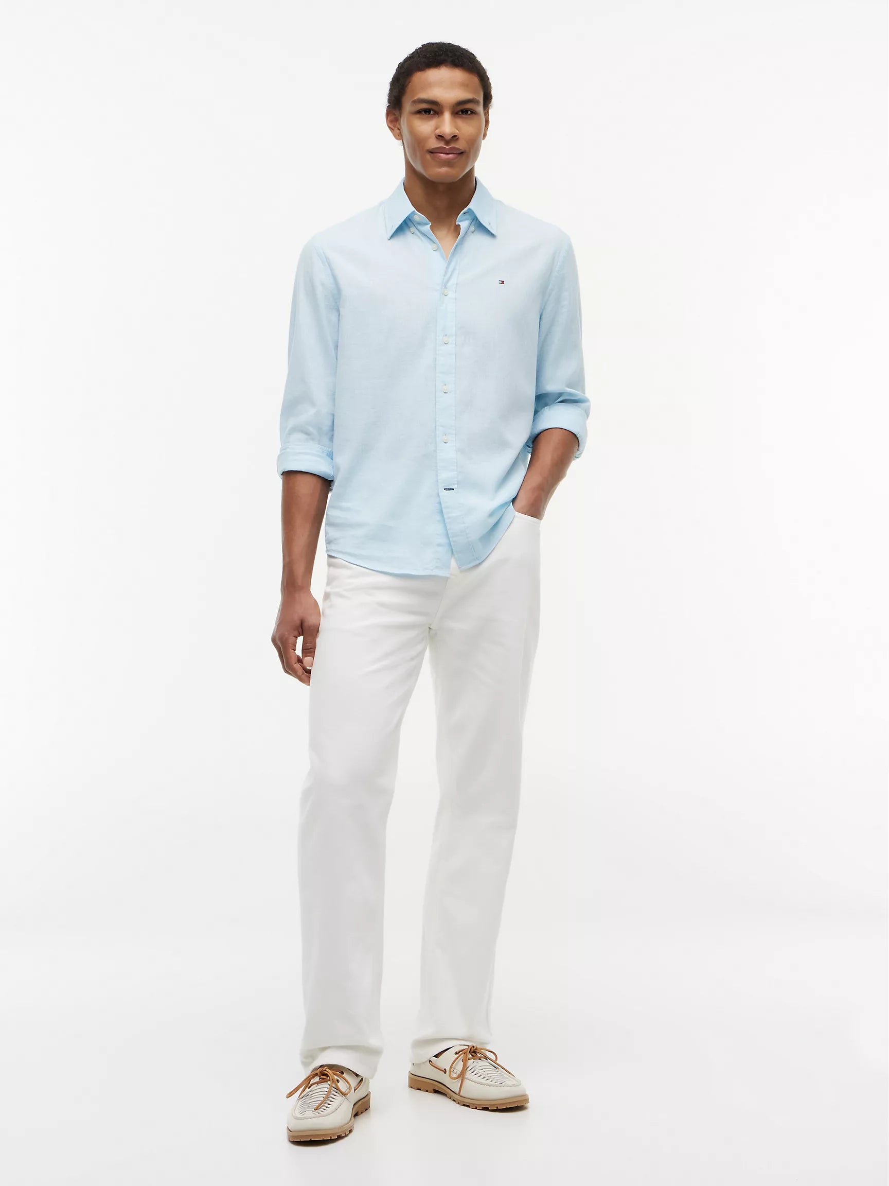 Regular Fit Linen-Blend Shirt