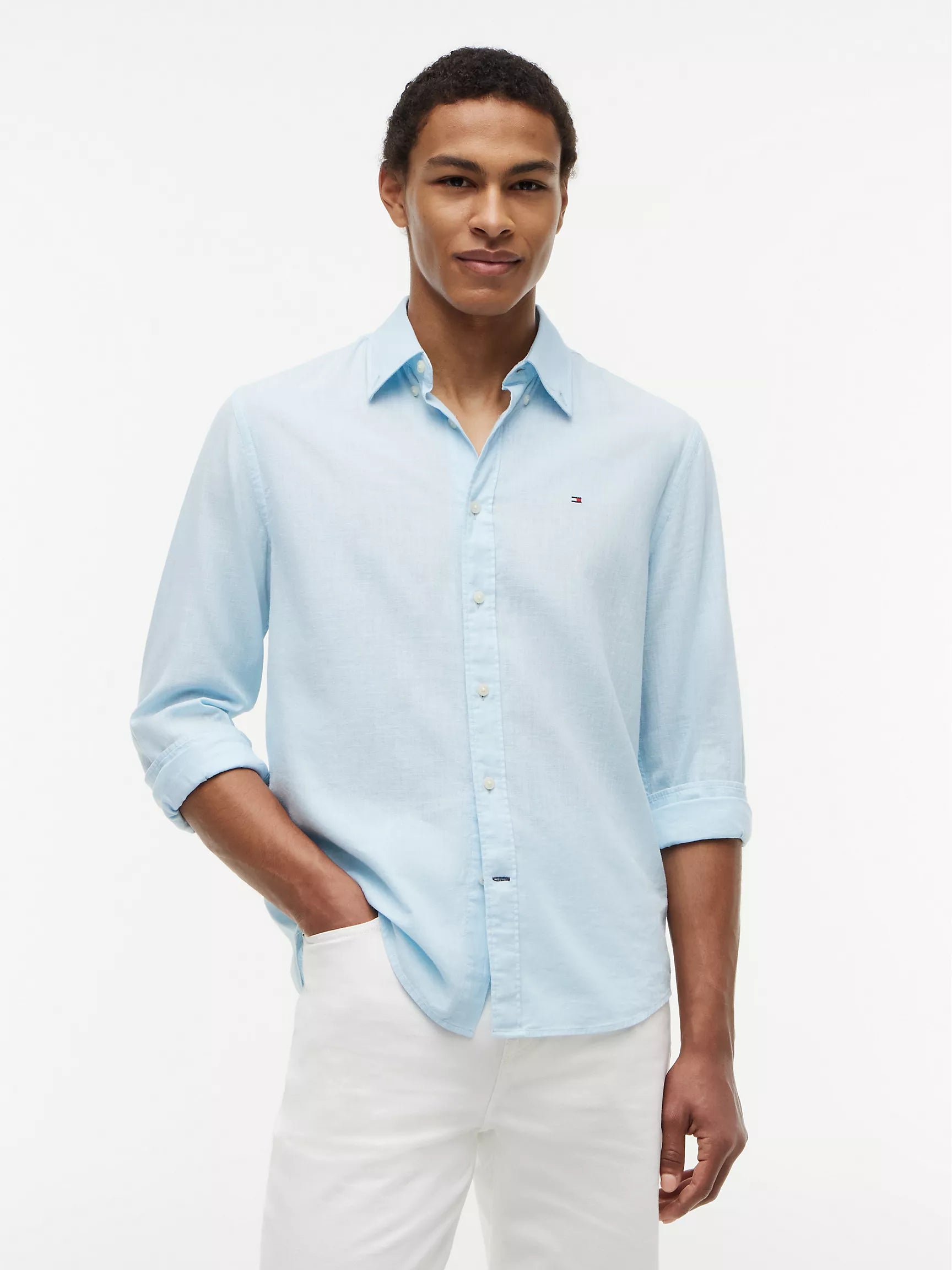 Regular Fit Linen-Blend Shirt