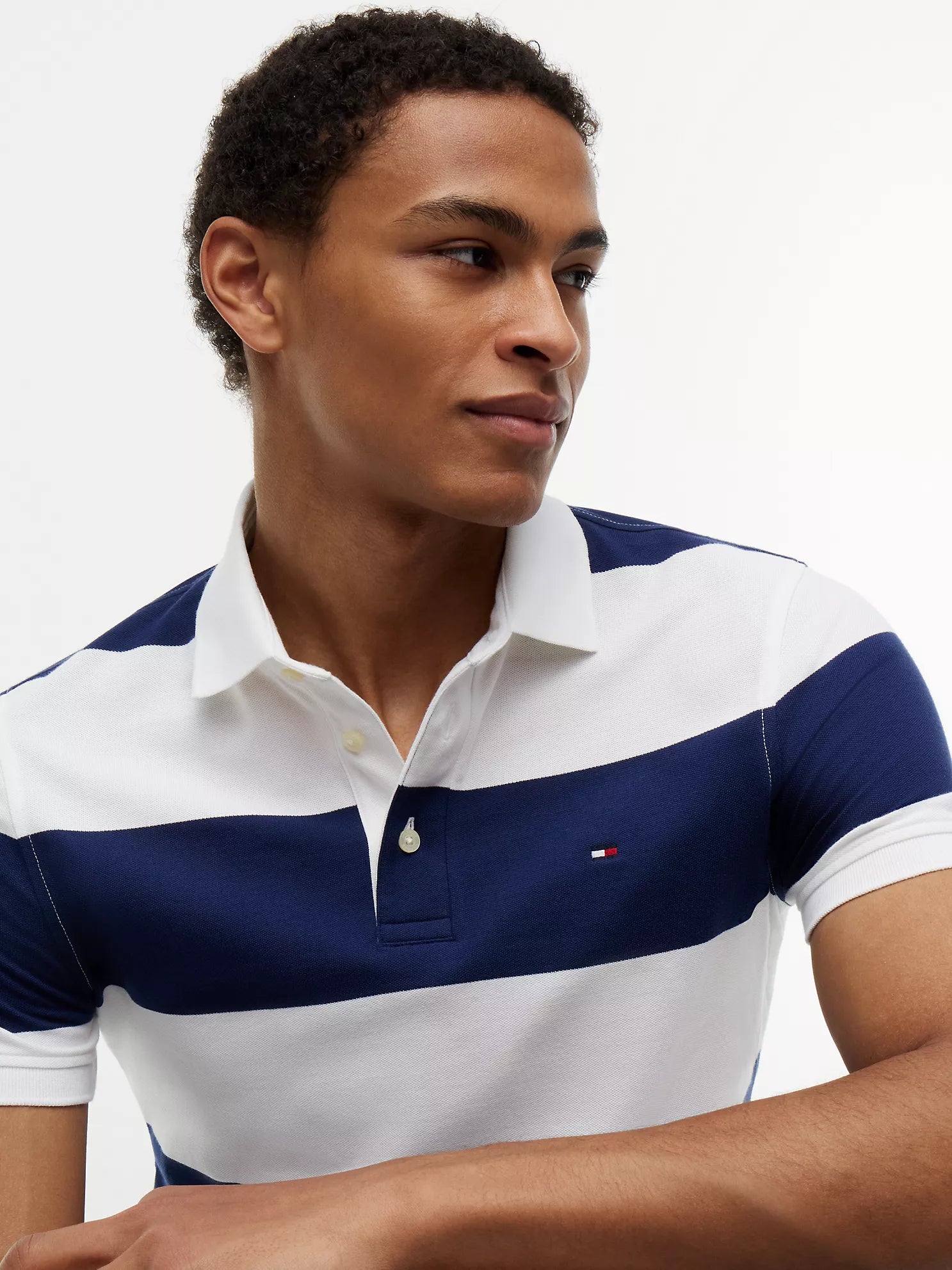 Tommy Hilfiger Slim Fit Rugby-Stripe Polo men