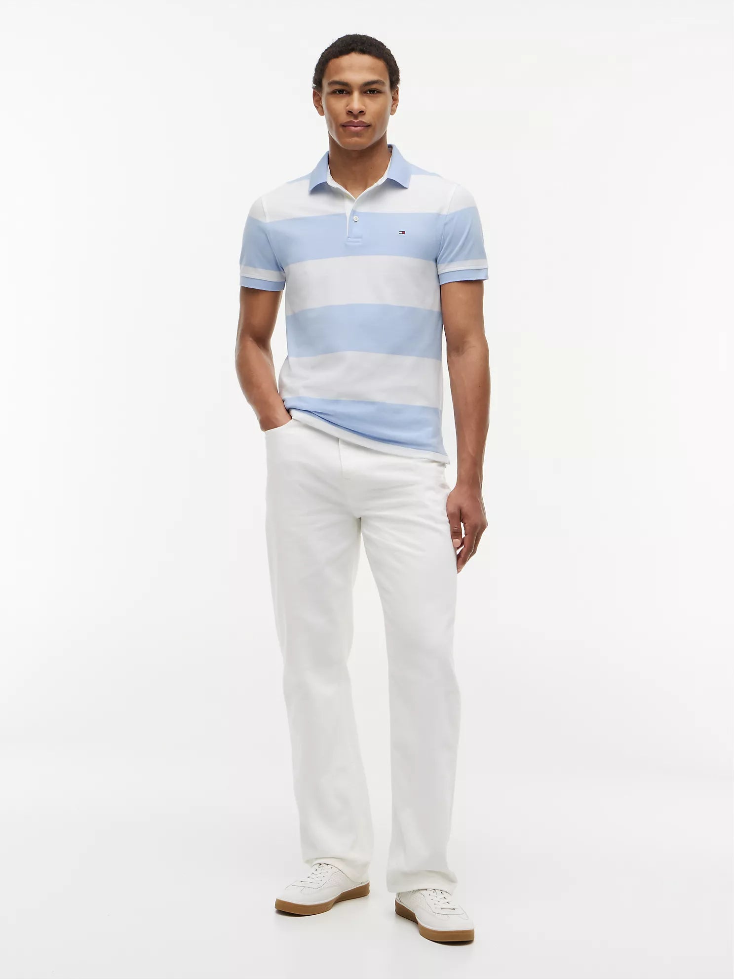 Tommy Hilfiger Slim Fit Rugby-Stripe Polo men