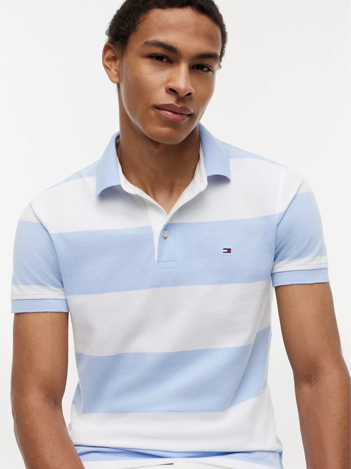 Tommy Hilfiger Slim Fit Rugby-Stripe Polo men