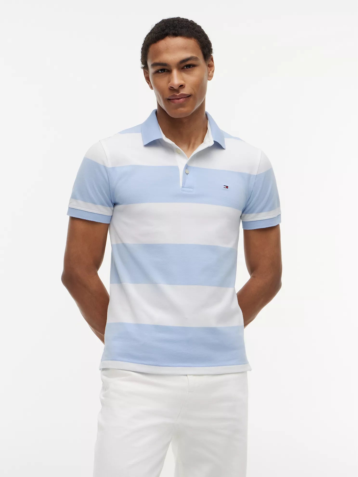 Tommy Hilfiger Slim Fit Rugby-Stripe Polo men