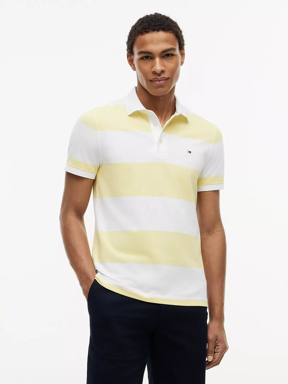 Tommy Hilfiger Slim Fit Rugby-Stripe Polo men