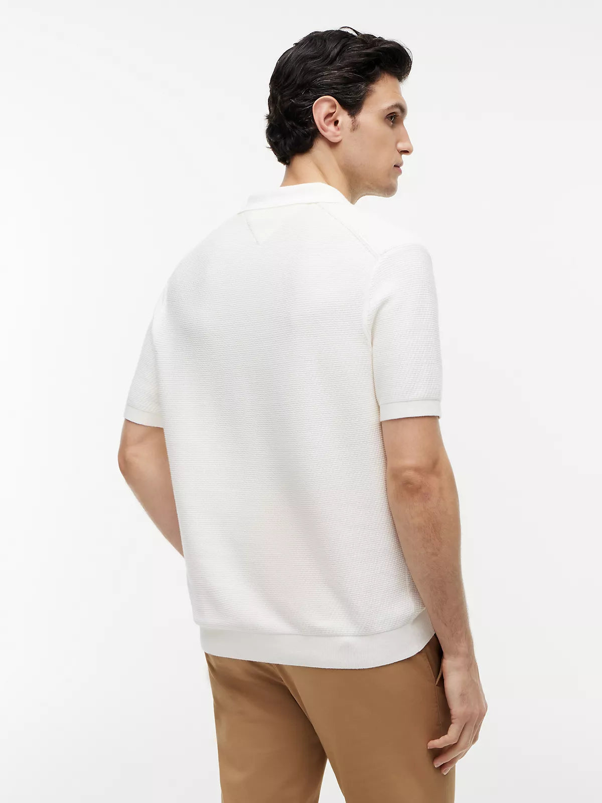 Tommy Hilfiger Short-Sleeve Waffled Sweater Polo men