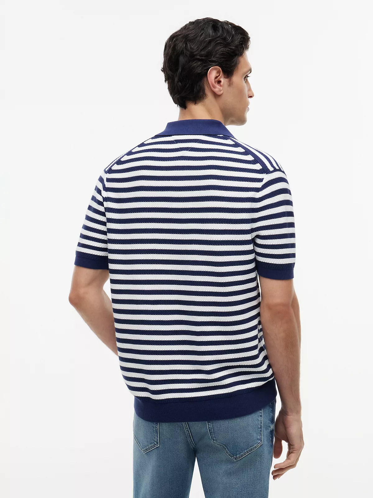 Tommy Hilfiger Short-Sleeve Stripe Waffled Sweater Polo men