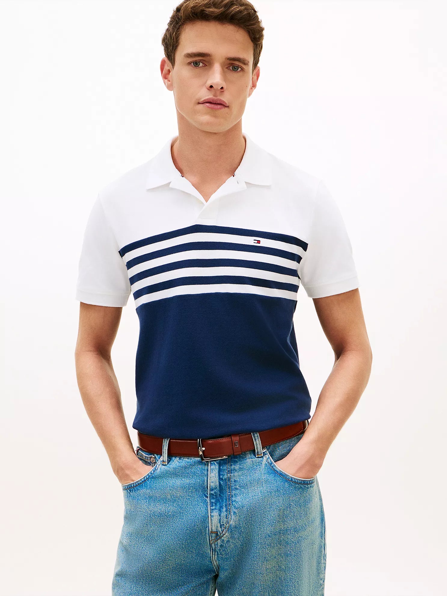 Tommy Hilfiger Regular Fit Colorblock Pique Polo men