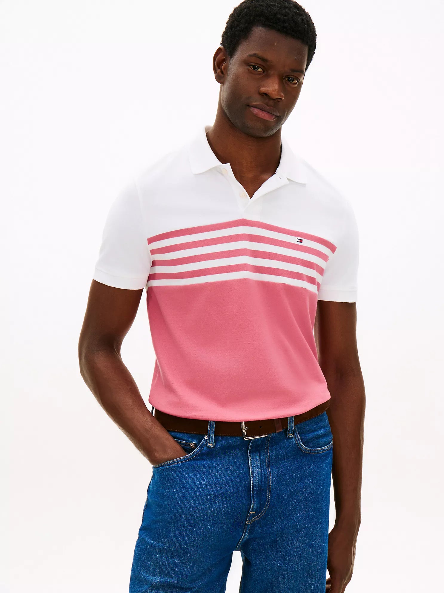Tommy Hilfiger Regular Fit Colorblock Pique Polo men