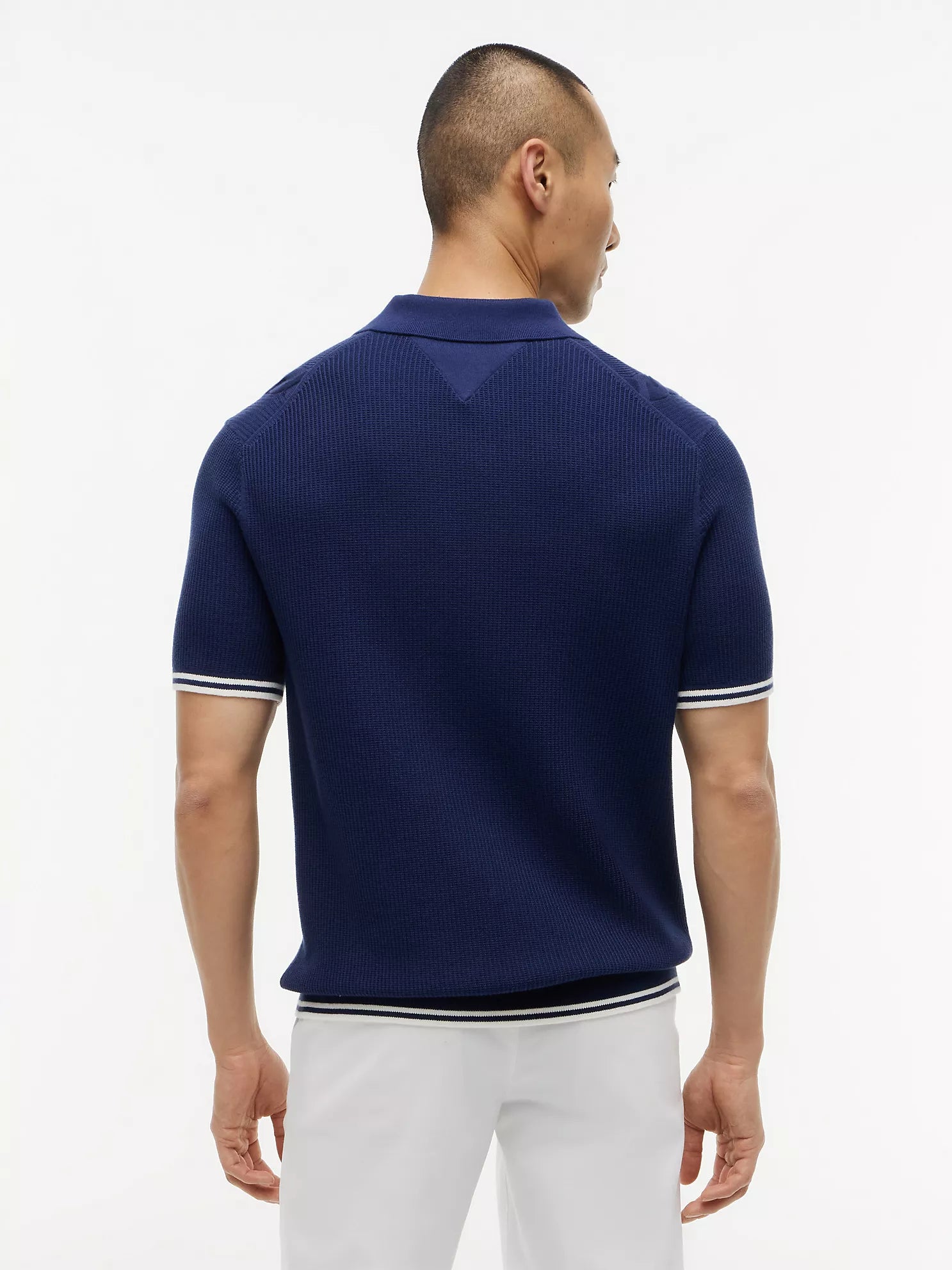 Tommy Hilfiger Short-Sleeve Cable Knit Sweater Polo men