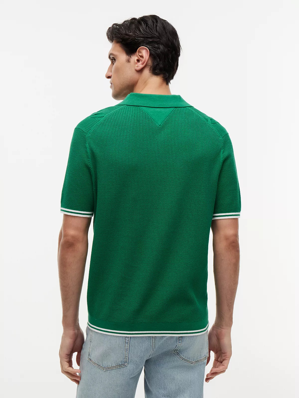 Tommy Hilfiger Short-Sleeve Cable Knit Sweater Polo men