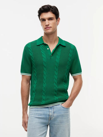 Tommy Hilfiger Short-Sleeve Cable Knit Sweater Polo men