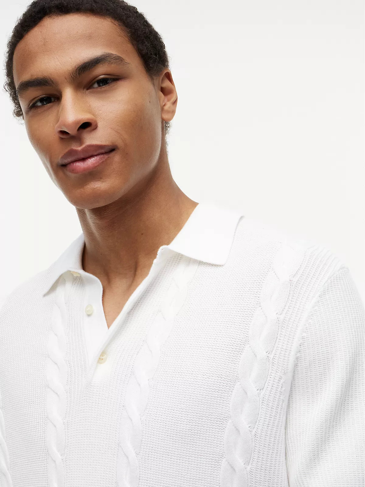 Tommy Hilfiger Short-Sleeve Cable Knit Sweater Polo men