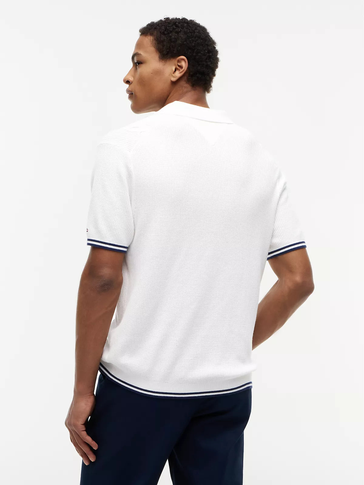 Tommy Hilfiger Short-Sleeve Cable Knit Sweater Polo men