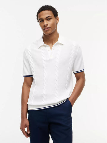 Tommy Hilfiger Short-Sleeve Cable Knit Sweater Polo men