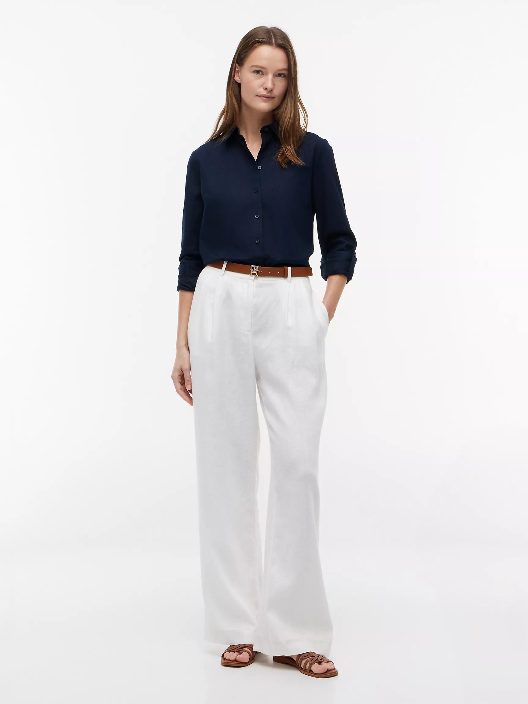Relaxed Fit Linen-Blend Shirt