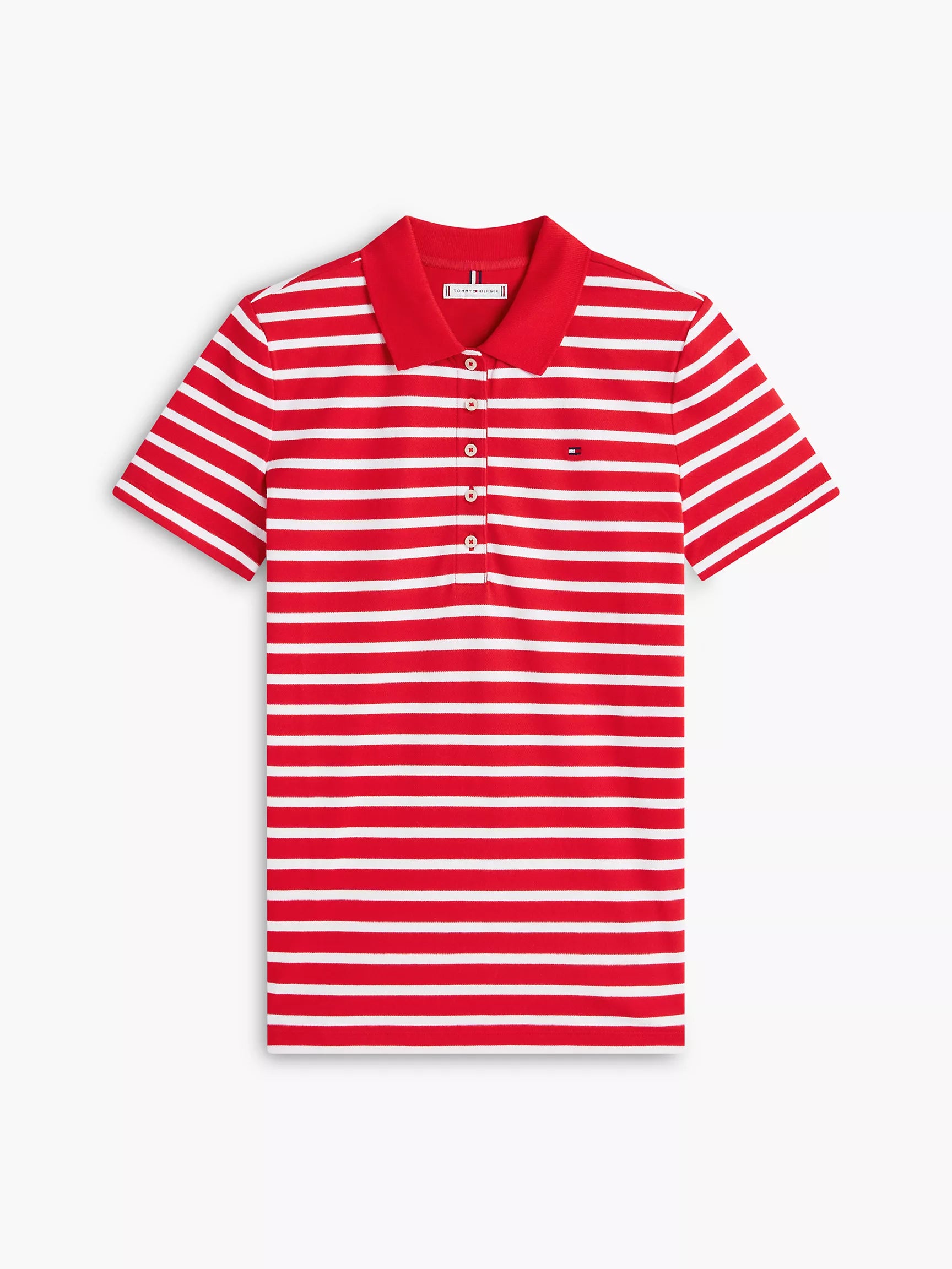 Classic Fit Striped Stretch Pique Polo