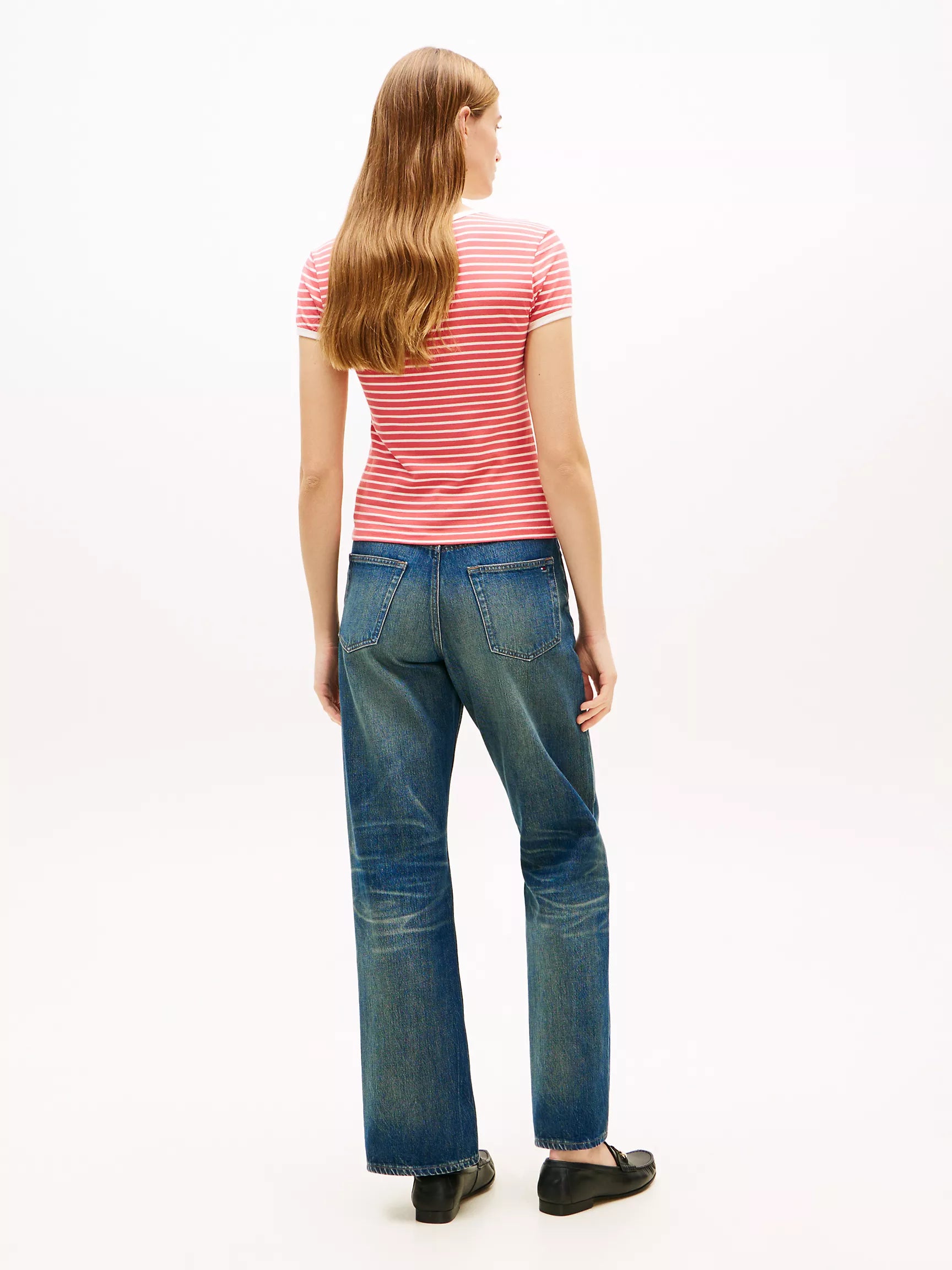 Script Monogram Striped Ringer T-Shirt