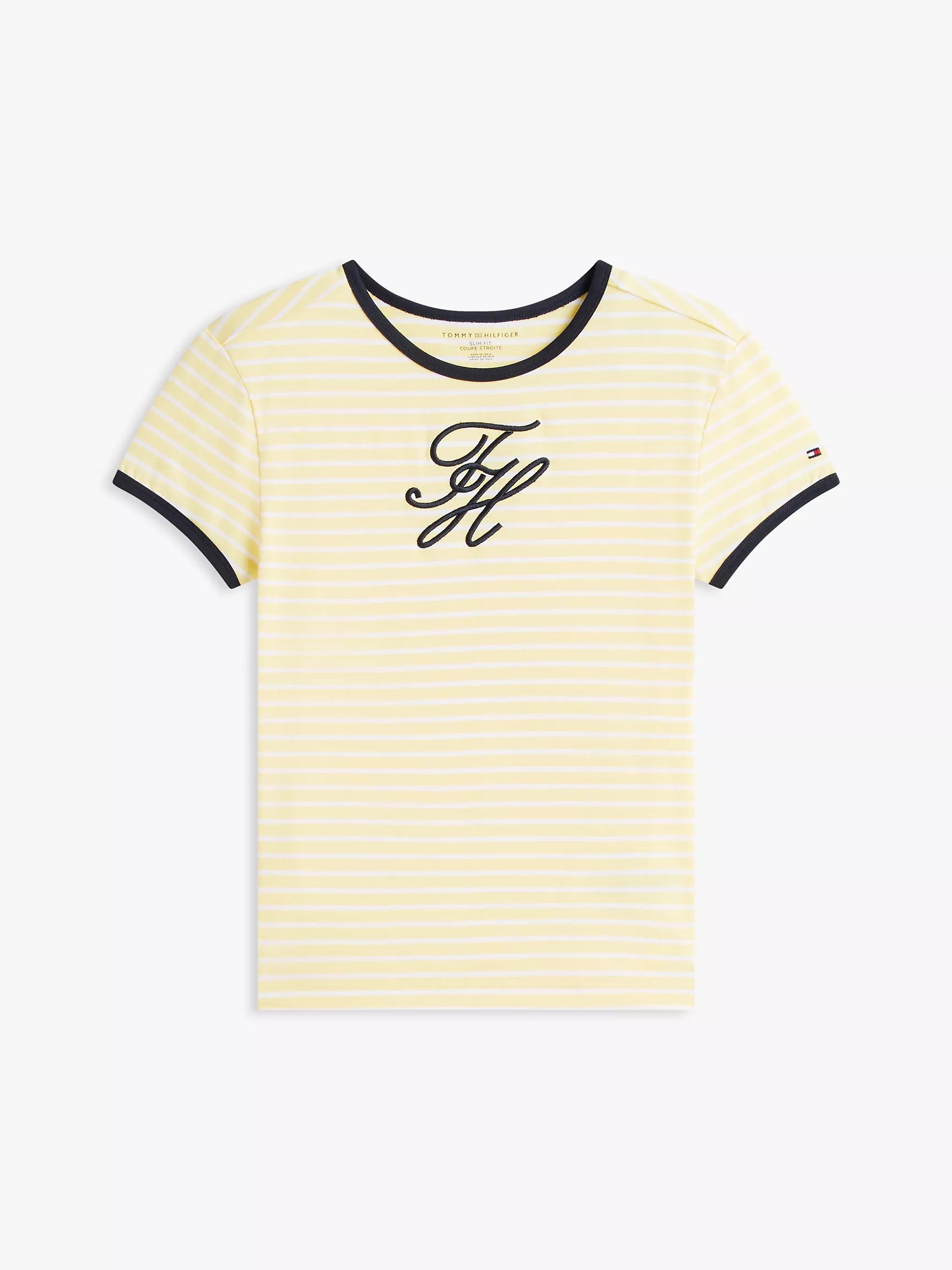 Script Monogram Striped Ringer T-Shirt