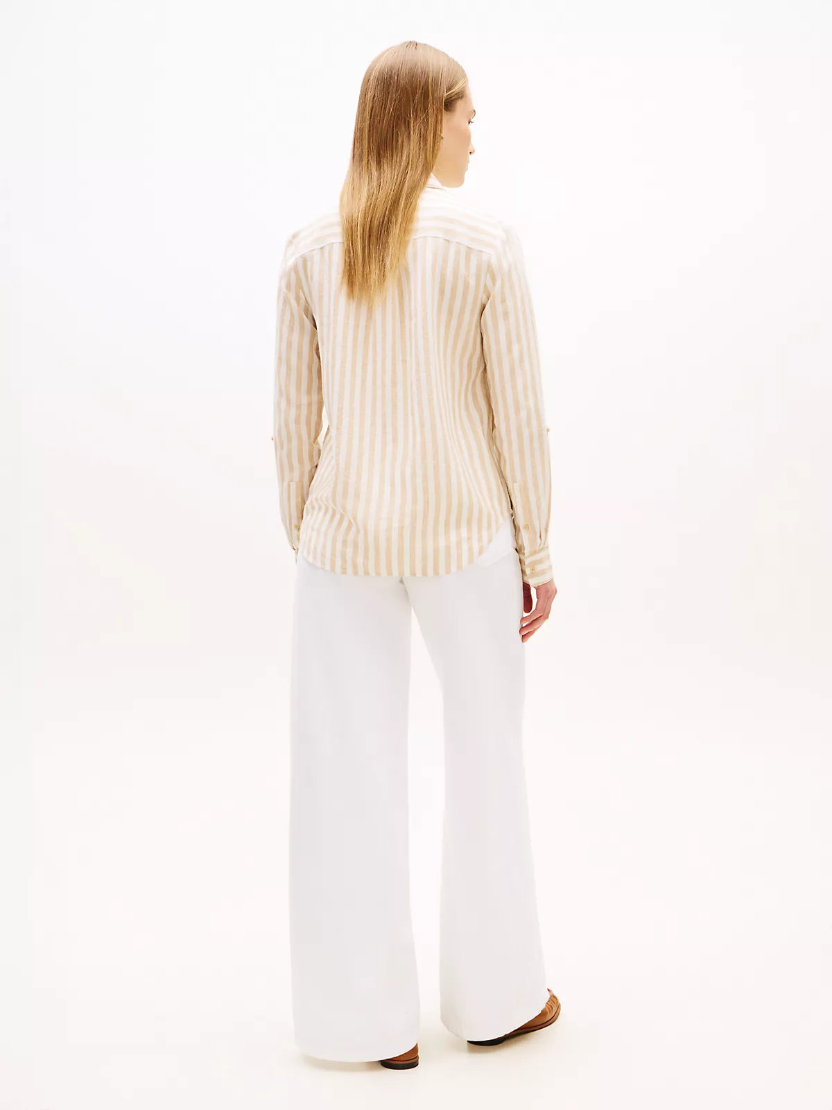 Relaxed Fit Stripe Linen-Blend Shirt