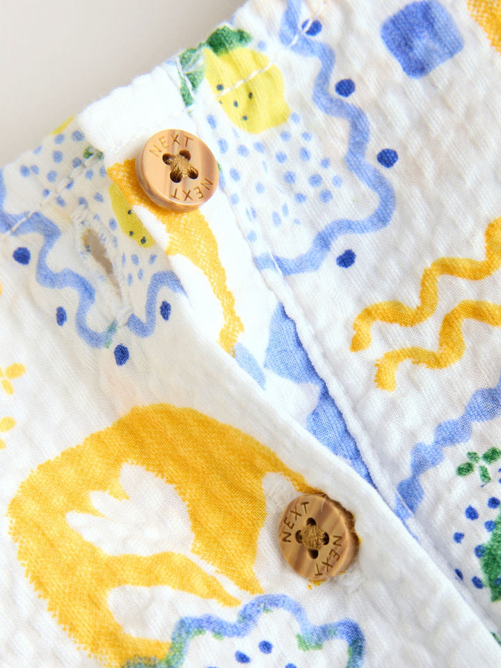 Yellow Lemon Baby Woven Top and Trousers Set 2 Piece (0mths-2yrs)