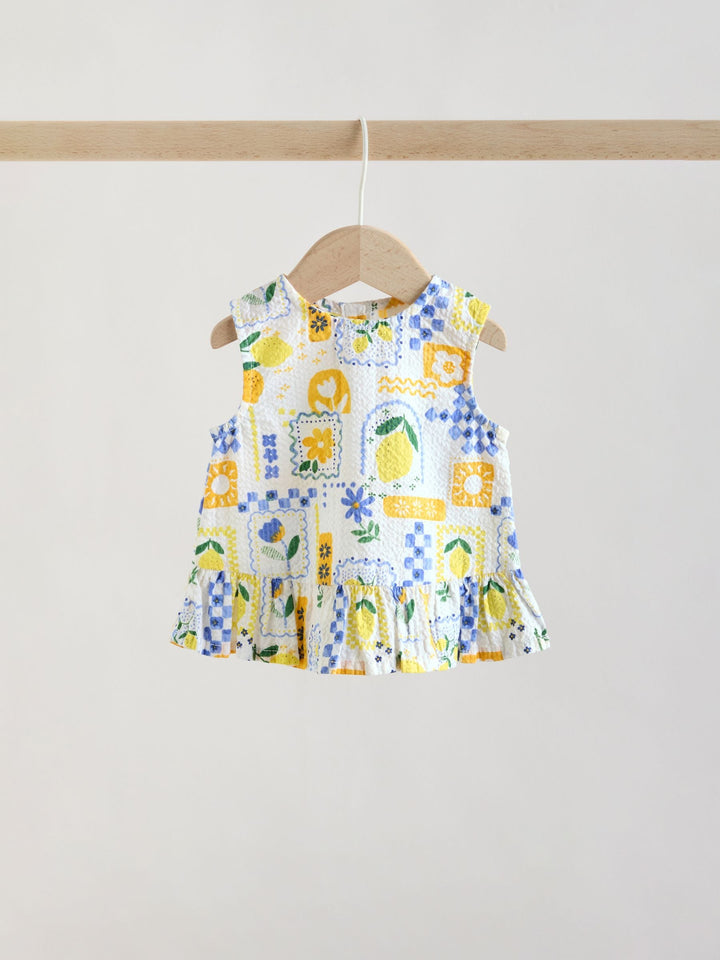 Yellow Lemon Baby Woven Top and Trousers Set 2 Piece (0mths-2yrs)