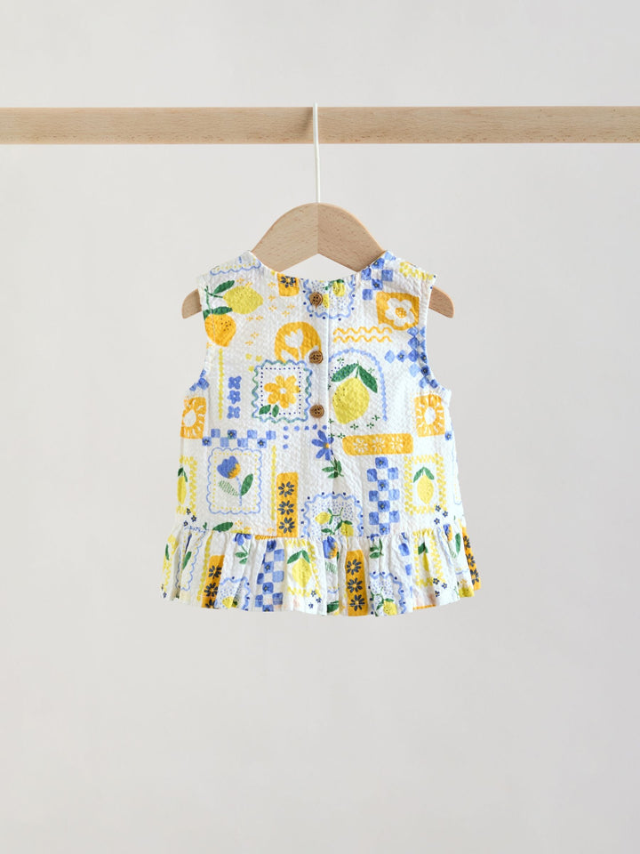 Yellow Lemon Baby Woven Top and Trousers Set 2 Piece (0mths-2yrs)
