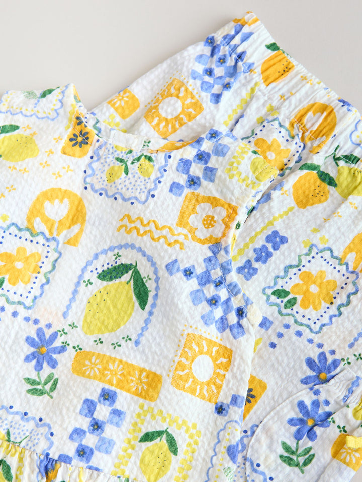 Yellow Lemon Baby Woven Top and Trousers Set 2 Piece (0mths-2yrs)