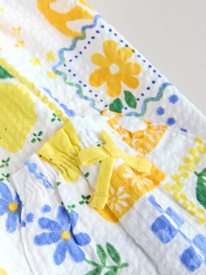 Yellow Lemon Baby Woven Top and Trousers Set 2 Piece (0mths-2yrs)