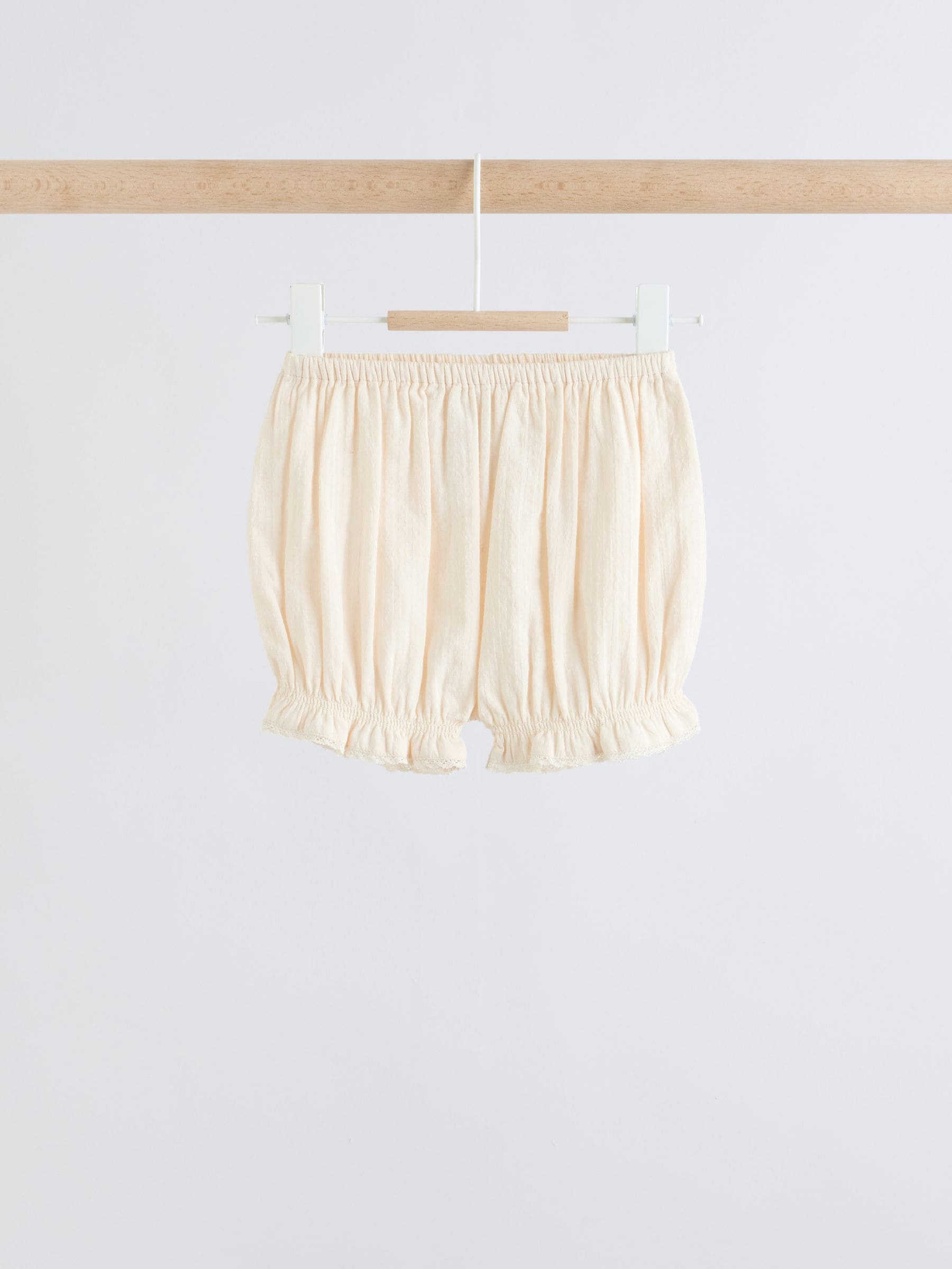 White Woven Baby Top and Shorts 2 Piece Set (0mths-2yrs)