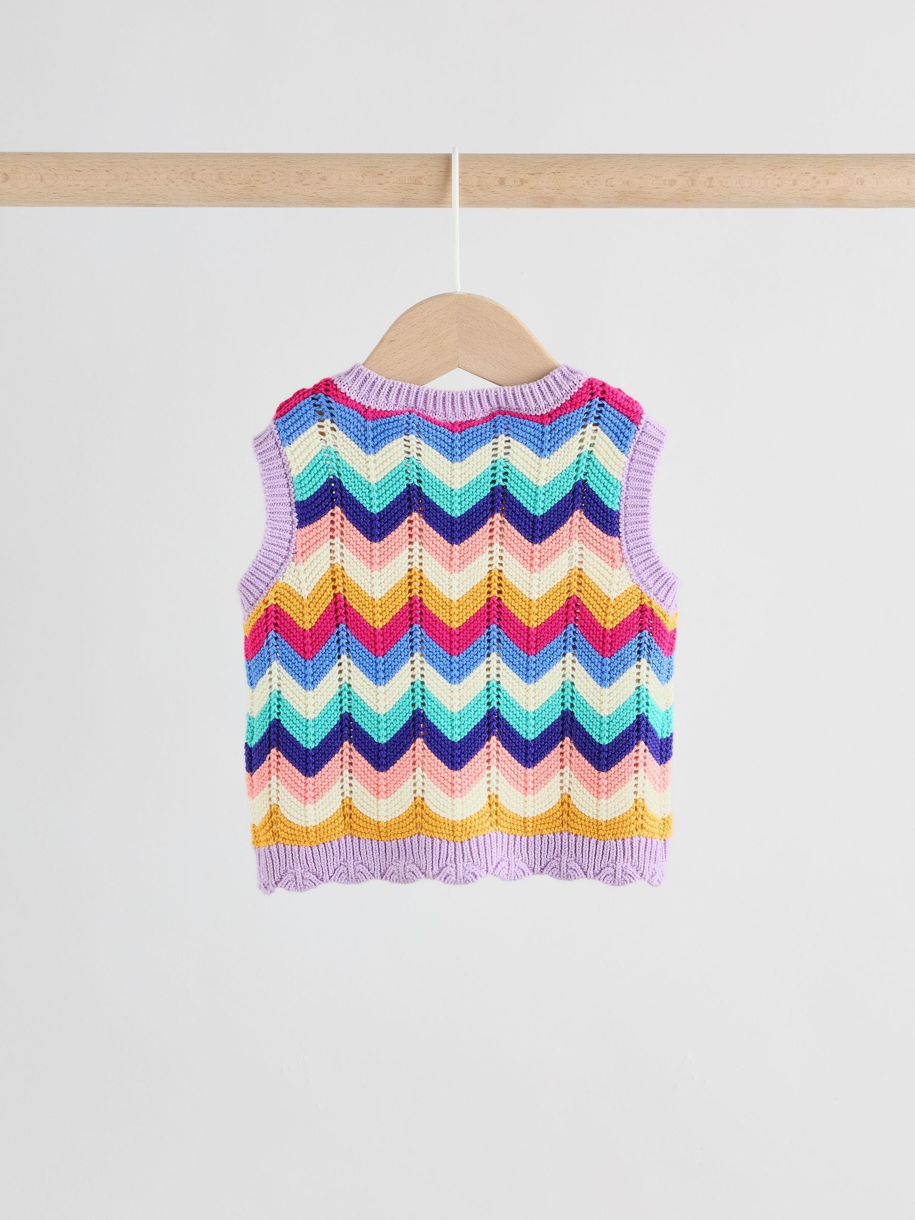 Multi Stripe Knitted Top and Shorts Baby Set 2 Piece (0mths-2yrs)