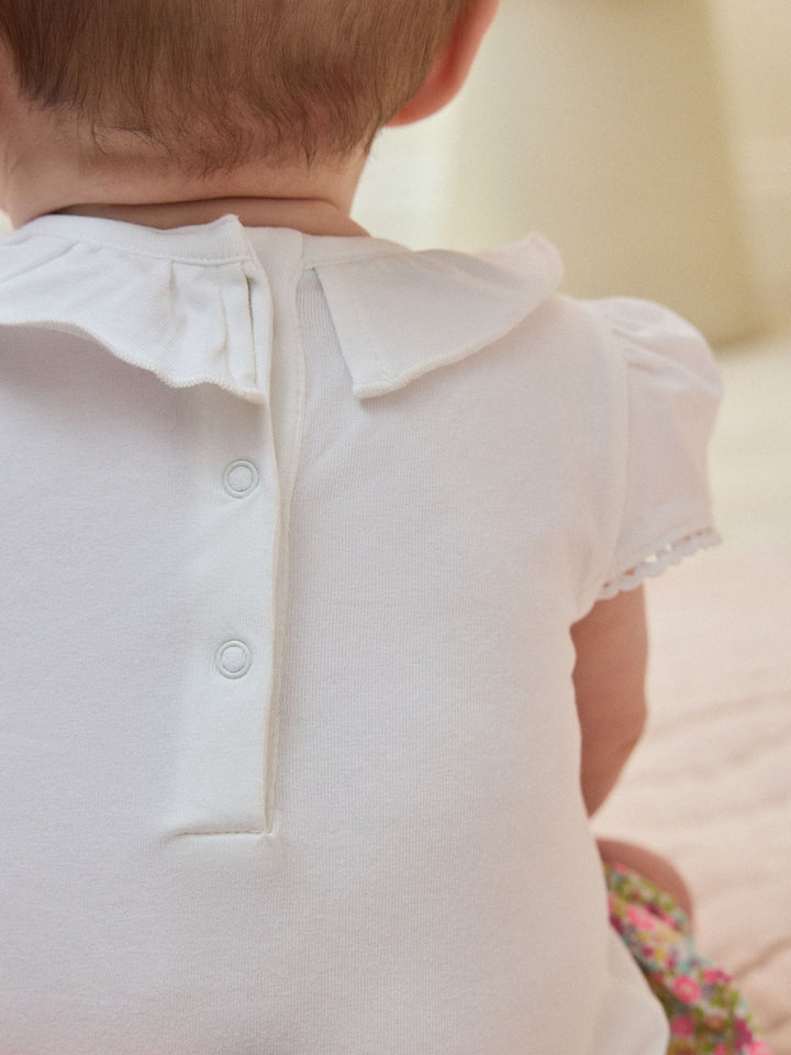 White Bunny Short Sleeve Baby Top and Short Set 2 Piece (0mths-2yrs)