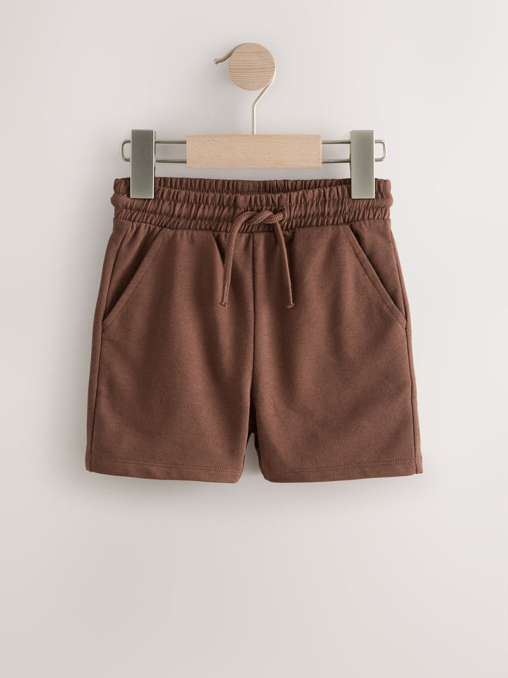 Chocolate Brown/Black/Stone/Grey Jersey Shorts 5 Pack (3mths-7yrs)